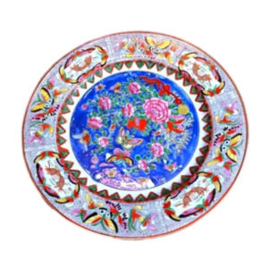 Handmade Chinese Imperial Plate 19th century,  Blue.